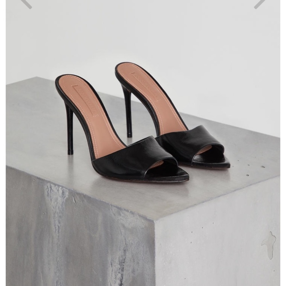 BCBG MAXAZRIA Black Stiletto Mules